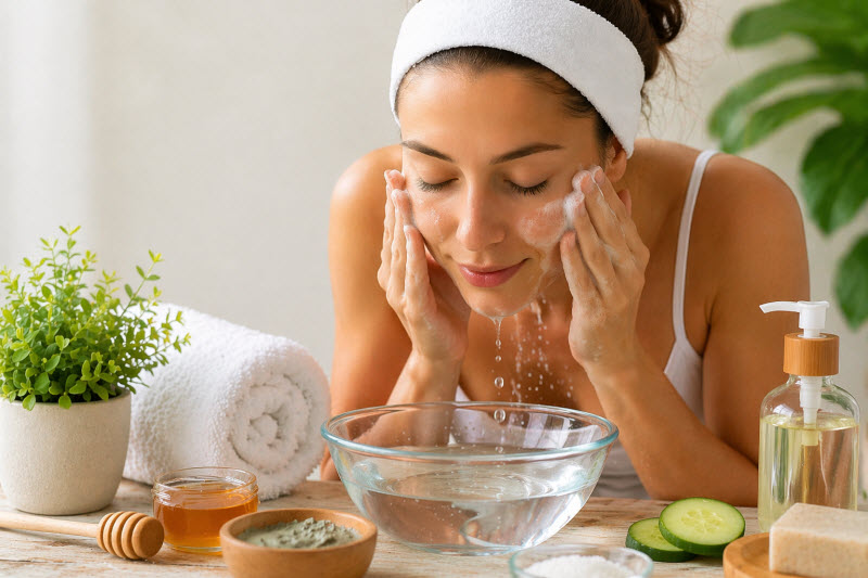 Pulizia viso naturale